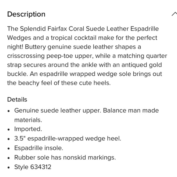 Splendid Fairfax Coral Soft Suede Leather Espadrille Wedge Heel - Picture 5 of 10